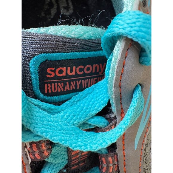 SAUCONY PEREGRINE 3.0 WOMENS RUN ANY WHERE SIZE 7.5 ATHLETIC SHOES BLUE GRAY - Picture 10 of 10